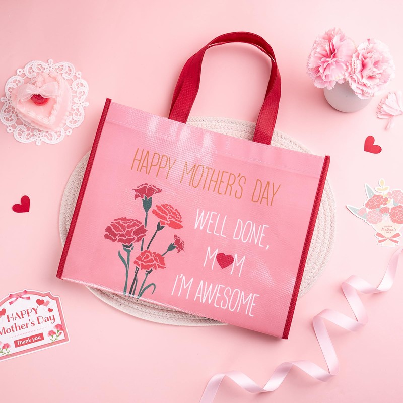 WRAPAHOLIC Large Reusable Gift Bag with Handles - 10 x