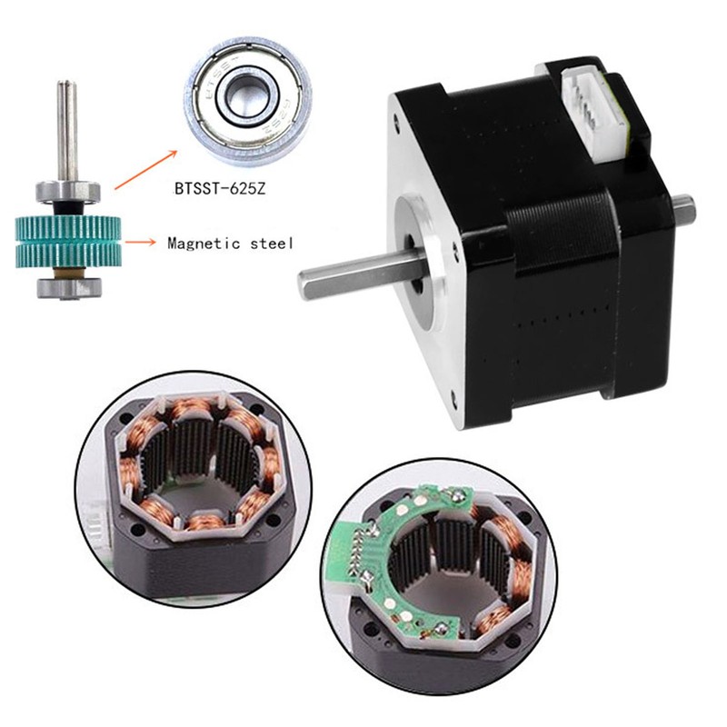 3D Printer Stepper Motor 42 Step Dual Output Shaft 1.3A