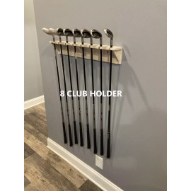 Horne Golf Golf Club Display Shelf Rack 8 Club Holder Hand Crafted Real Wood