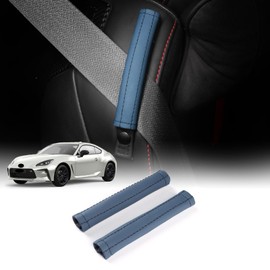 KUNGKIC for Toyota GR86 Subaru BRZ 2021 2022 2023 2024 2025 Seat Belt Pads Cover Kit PU Leather Interior Decoration Accessories 2PCS