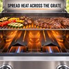 Adjustable Enamel Grill Heat Plate Shields, Universal BBQ Gas Grill