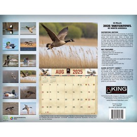 2025 Waterfowl Wall Calendar 16-Month X-Large Size 14x22, Duck Geese Calendar by The KING Company-Monster Calendars (2025 Waterfowl Wall Calendar)