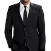 TigerTie - Slim Men's Designer Tie in Matte Black, Fine