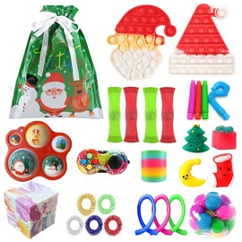 Christmas Countdown Toy Sensory Decompression Toy 24 Days Christmas Advent Gift for Kids Boys and Girls