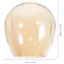 Gadpiparty Amber Clear Glass Shade, Wine Cup Shaped Glass Lamp Shades Bell Shade Lighting Fixture Glass Shade Replacement for Chandelier Pendant Light Wall Sconce