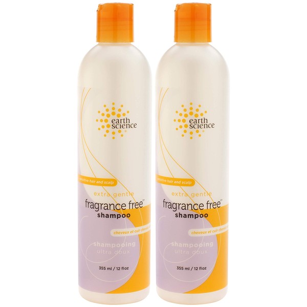 Earth Science Shampoo for Sensitive Hair & Scalp - Fragrance Free - 12 oz - 2 pk