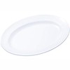 Nagao No.37 Unbreakable White Tableware, Oval Plate, Rim, 11.4 inches