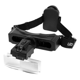SE 2-IN-1 Illuminated Multi-Power Head Magnifier and Loupe Set - MH1044LC-8