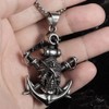 Unique (Pirate anchor) Skull alloy pendant