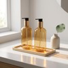HOMSFOU 2pcs 300ml Light Brown PET Refill Bottle Lotion Shampoo