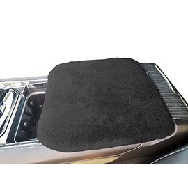 Car Console Covers Plus Made in USA Designed for Jeep Wagoneer & Grand Wagoneer 2022-2024 Fleece Center Console Cover for Both Front & Back Seat Consoles Black