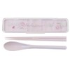 Poche Bouquet [Combination Set] Antibacterial Chopsticks & Spoon Set/Pink