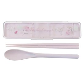 Poche Bouquet [Combination Set] Antibacterial Chopsticks & Spoon Set/Pink