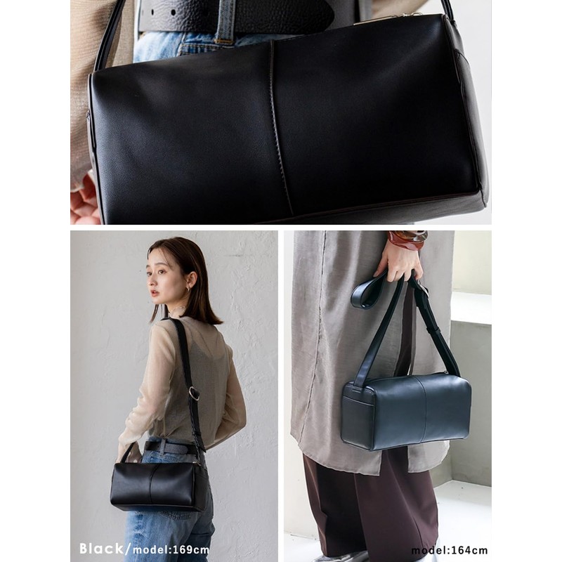 VITAFELICE Inb-10168p Women's One-Shoulder Square Bag, Black