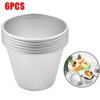 Povxlum 6 pieces aluminium dariol mould baking mould dariole pudding