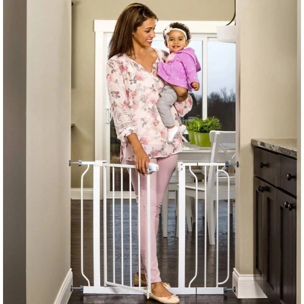 Extra Wide Baby Gate, 29"-38.5" with Walk Through Door, For