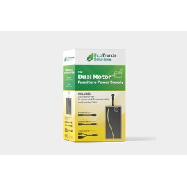 Eco Trends Solutions Power Recliner Dual Motor Power Supply, AC/DC Switching Power Supply Transformer 2-pin 29V/24V 2A Adapter with AC Power Cord for Electric Power Recliner Lift Chair