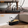 CRROEL Cable management box, cable organiser box with bamboo lid