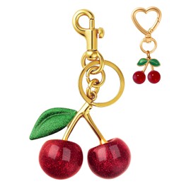 Adorable Cherry Keychain Bag Charm for Women