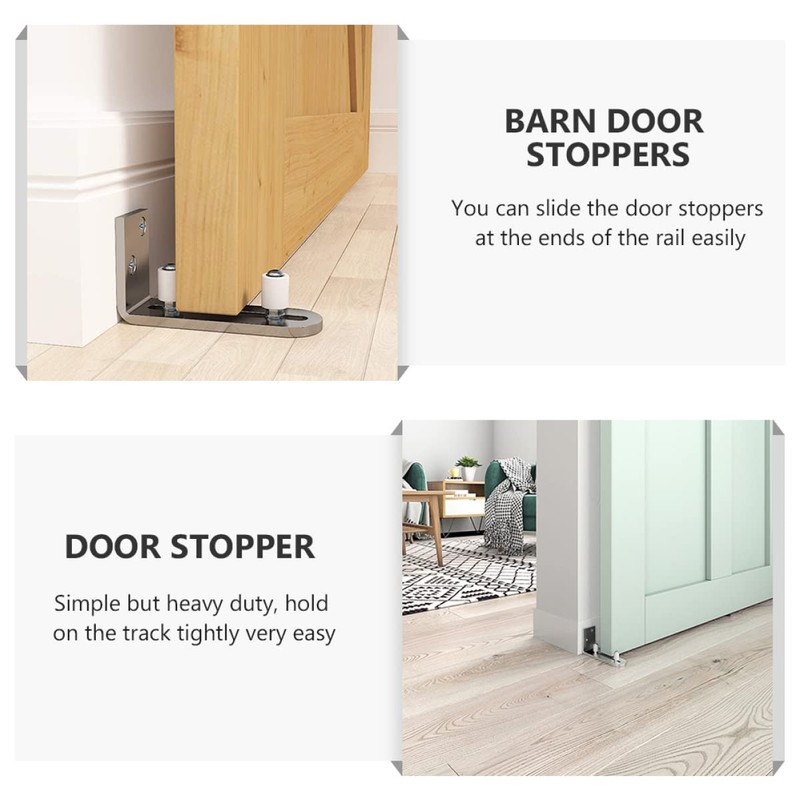 TEHAUX Door Swing Stopper Prevents Door from Rolling Off Rail