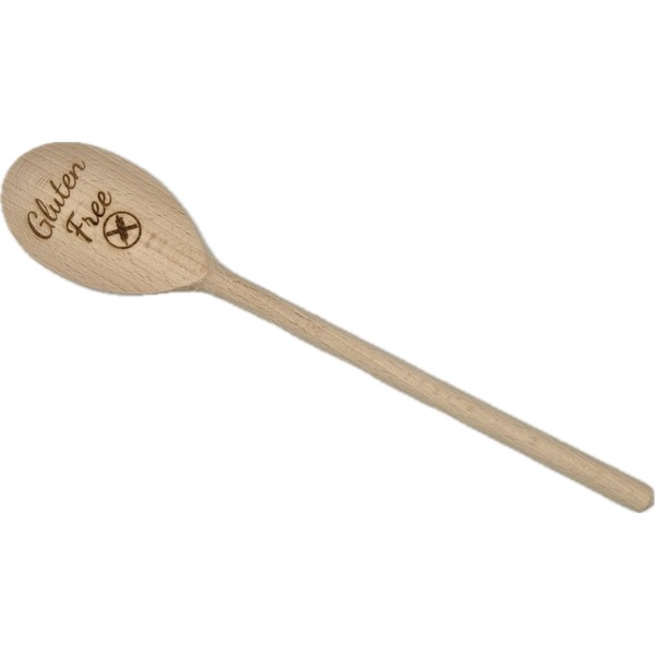 Gluten Free Engraved Wooden Spoon 12 Inch for Coeliac, Celiac