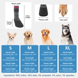 Pack of 4 Dog Socks Paw Protection Non-Slip Dog Socks with Adjustable Straps Dog Shoes Outdoor Breathable Dog Shoes Dog Socks