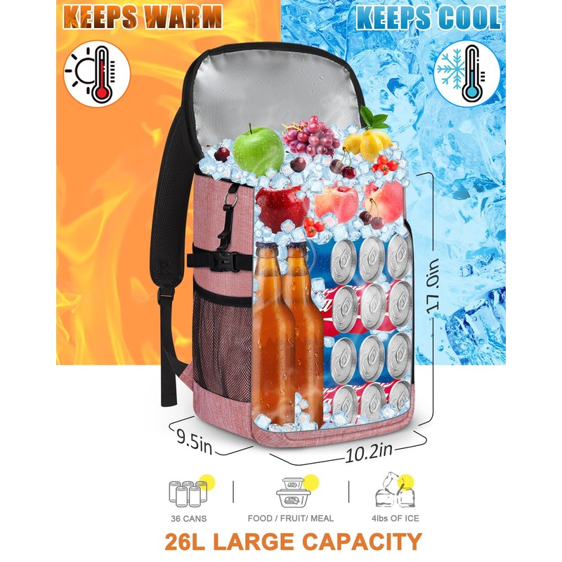 Capolo Cooler Backpack Insulated Waterproof for Women Men, leak Proof