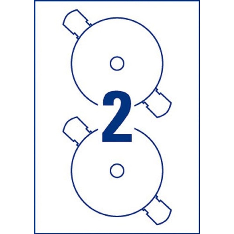Avery J8676-25 Printable, Customisable Full Face CD Labels, 2 Labels