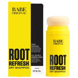 BABE ORIGINAL Root Refresh Dry Shampoo Powder for Clean & Volumized Hair| Instantly Absorb Oil & Odor | Aerosol-Free & Talc-Free | Travel-Friendly | Nourish Scalp with Aloe Vera, Caffeine & Arrowroot