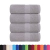 vidaXL Guest Towels - 4 Pack Ring-Spun Cotton, Grey 30x50