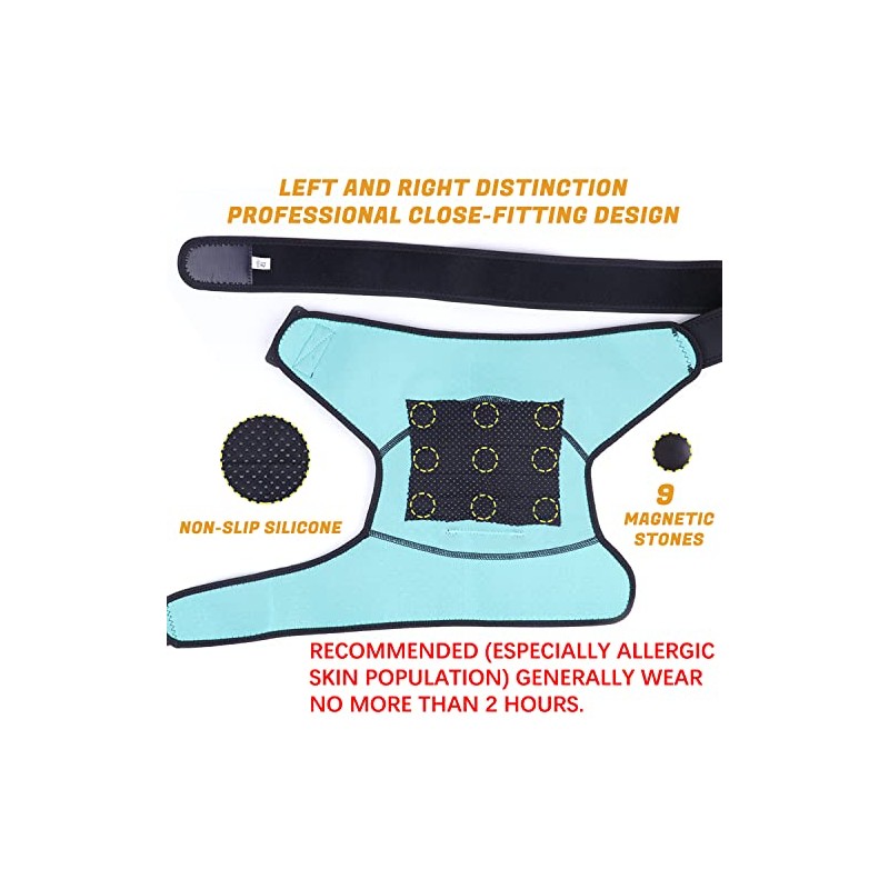 Thx4COPPER Magnetic Shoulder Brace, Compression Support Wrap Belt, Adjustable Stabilizer,Arm