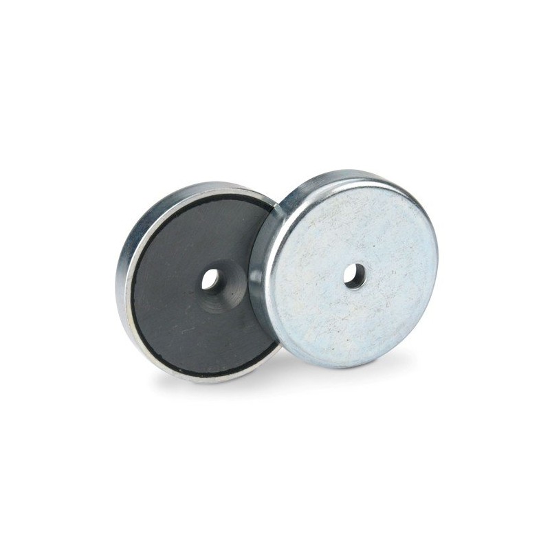 Ferrite Flat Gripper Diameter 50.0 x 10.0 mm with Countersunk,