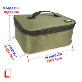 Hirisi Tackle Multipurpose Carp Fishing Bag - PVC Oxford Material Storage Fishing Reels Bait Fishing Tackle Bag, Green, Neutral Style
