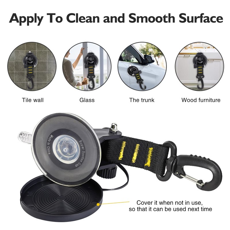 INMORVEN Suction Cup Hooks, Improved Car Camping Accessories, Suction Hook,