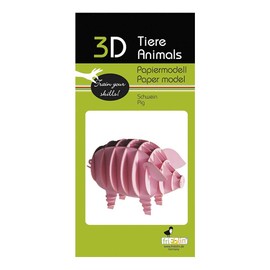 Fridolin 3D Paper Model Pig