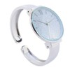 Silver Round Face Glittered Dial Fashion Women's Bangle Cuff Watch