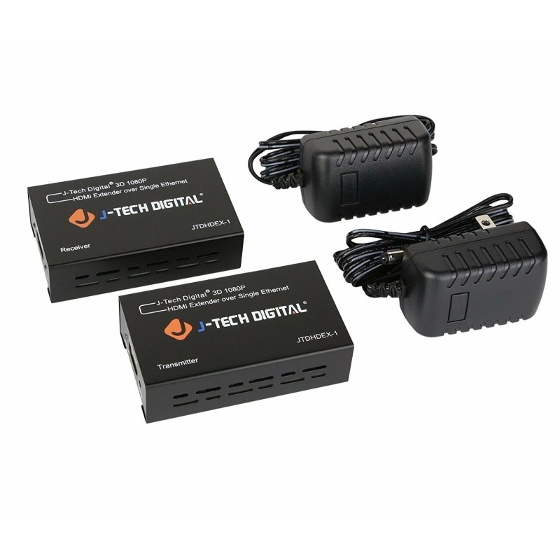 J-Tech Digital HDMI Extender By Single Cat 5E/6/7 Full Hd