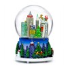 Musical New York City Christmas Snow Globe Rockefeller Center Skyline