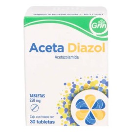 Acetadiazol Tableta 250 Mg, 30 Tabletas