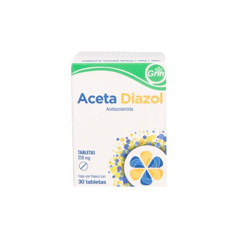 Acetadiazol Tableta 250 Mg, 30 Tabletas