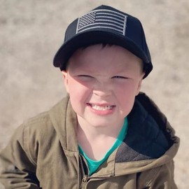 Born to Love Baby Boy Sun Hats -Toddler Hats - Infant Sun Hat - Toddler Baseball Hat, Newborn Flat Brim Mesh Trucker Summer Beach Fitted Beach Cap - Blue/Stripe, 2-5T