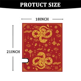 Chinese New Year Mailbox Cover 2025 Year of The Snake Letterbox Covers China Spring Festival Mailbox Decor Lunar New Year Decor Chinese New Year Decorations for Outdoor Garden Yard Mailbox