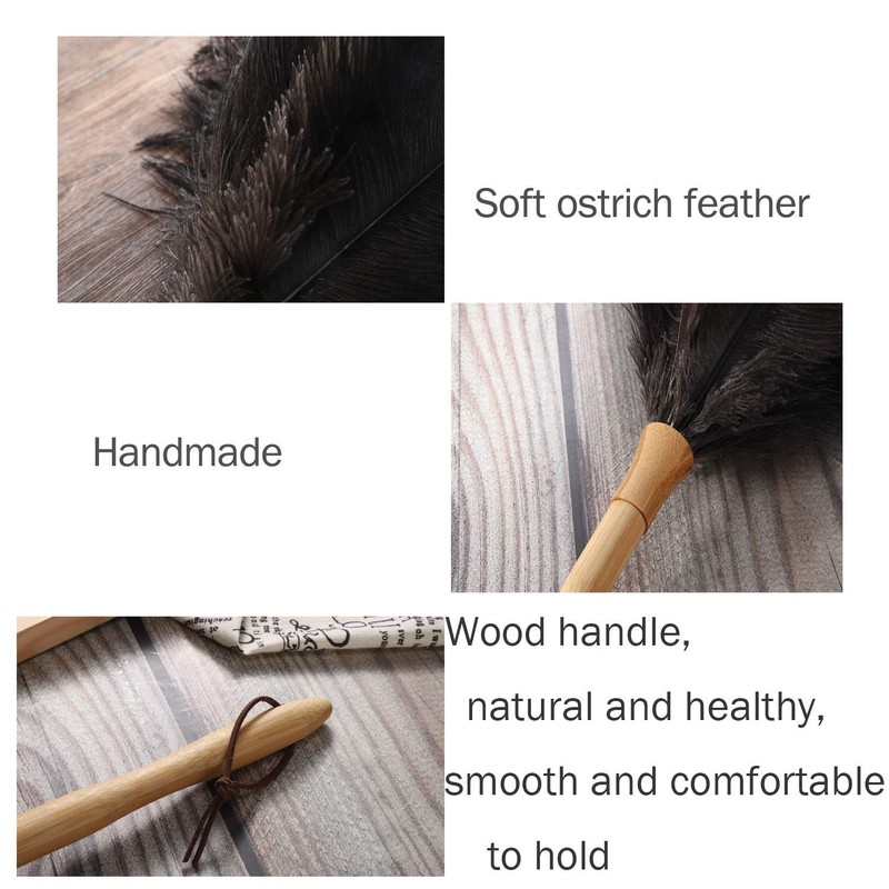 Feather Duster, Ostrich Feather Duster Ddzmz Fluffy Natural Genuine Ostrich