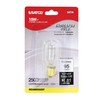 Satco S4718 130V Candelabra Base 15-Watt T7 Light Bulb, Clear