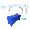 Yoquare 1 Pack Thick Blue 8FT Spandex Table Cover -