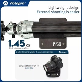 For Benro, For Canon, For Nikon, For Olympus, For Sigma, For Sima, For Sony, Universal Fotopro Carbon Fiber Travel Tripod w Ball Head for 70-200 Lens, Outdoor Shooting