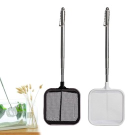 Stainless Steel Fish Net, Fish Net, Telescopic Stainless Steel Handle, Square Net, Set of 2, Adjustable Length up to 8.3 - 18.1 inches (21 - 46 cm), Fishing Net, Cleaning Tool, Small Square Net,