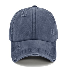 YAMEE Women's Baseball Cap Ponytail Baseball Cap Women's Sun Hat Sun Protection Baseball Cap Women's Vintage Sport Outdoor Cap, 1/Blue