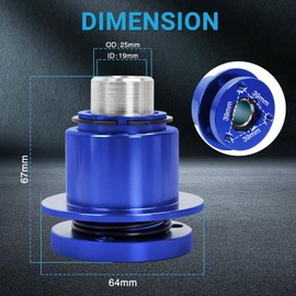 Steering Wheel Quick Release Kit, Universal 360 Degree 3 Holes Aluminum Alloy Steering Wheel Quick Release- Blue