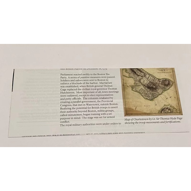 Bunker Hill Monument Boston National Historical Park Unigrid Brochure Map